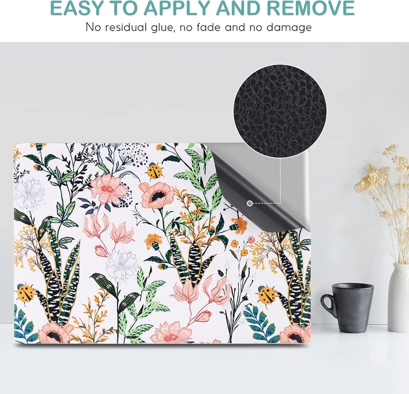 DINKY Laptop Skin Sticker Decal, 12" 13" 13.3" 14" 15" 15.4" 15.6 inch Laptop Universal Reusable Vinyl Skin Stickers Cover Art Decal Notebook PC Personalized Protector (Beautiful Floral) - Image 5